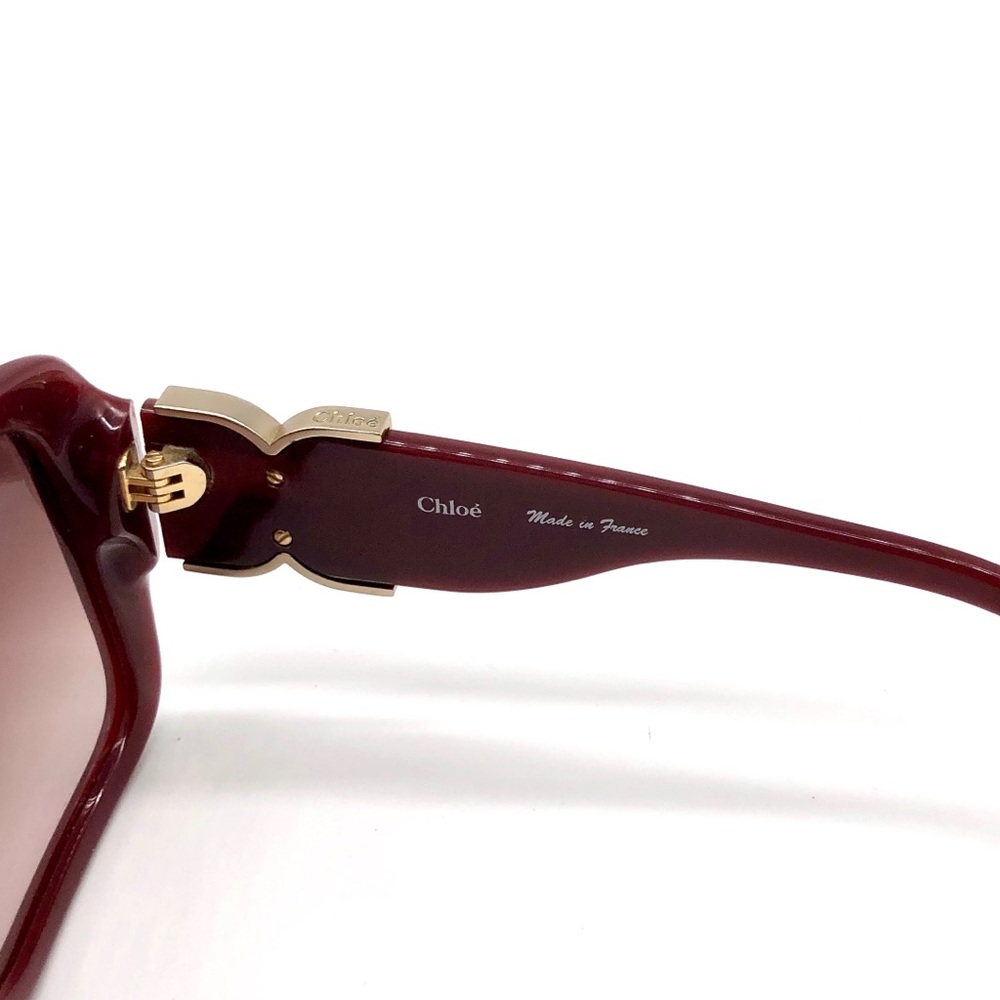Chloe Square Burgundy CL 2239 Sunglasses - Picture 8 of 12